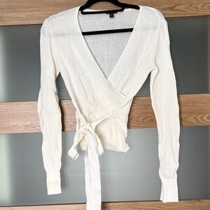White Wrap Sweater